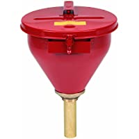JustRite 08207 10.75 &quot-x 10&quot- tambor de metal embudo con 2 &quot-NPT adaptador y 6&quot- Flame Arrester